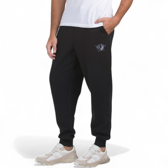 True Religion Men's Fleece Sweatsuit 2 Piece Tracksuit Matching Hoodie Joggers - Picture 6 of 13